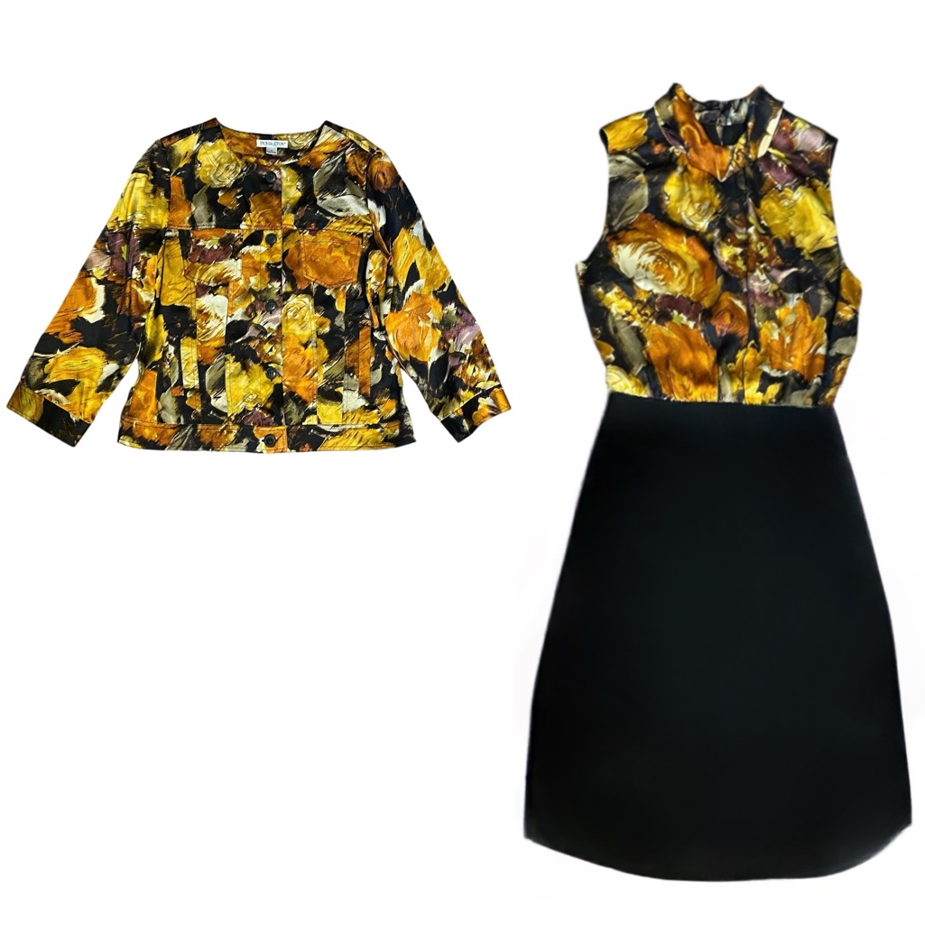 Pendleton 100% Silk Dress & Jacket Set